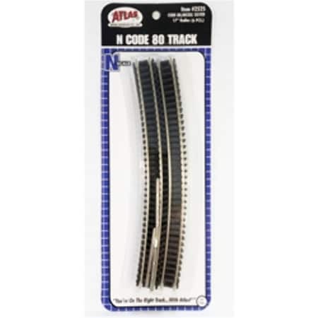 Atlas 17 in. Code 80 Nickel Silver N Scale Radius Curve Model Train Track ATL2525